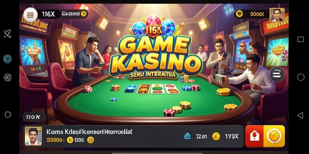 Screenshot gameplay 116X menampilkan suasana Kasino yang mendebarkan.