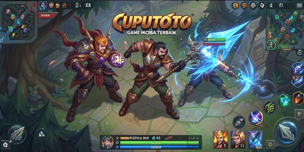 Screenshot CUPUTOTO menampilkan aksi pertempuran tim yang mendebarkan.