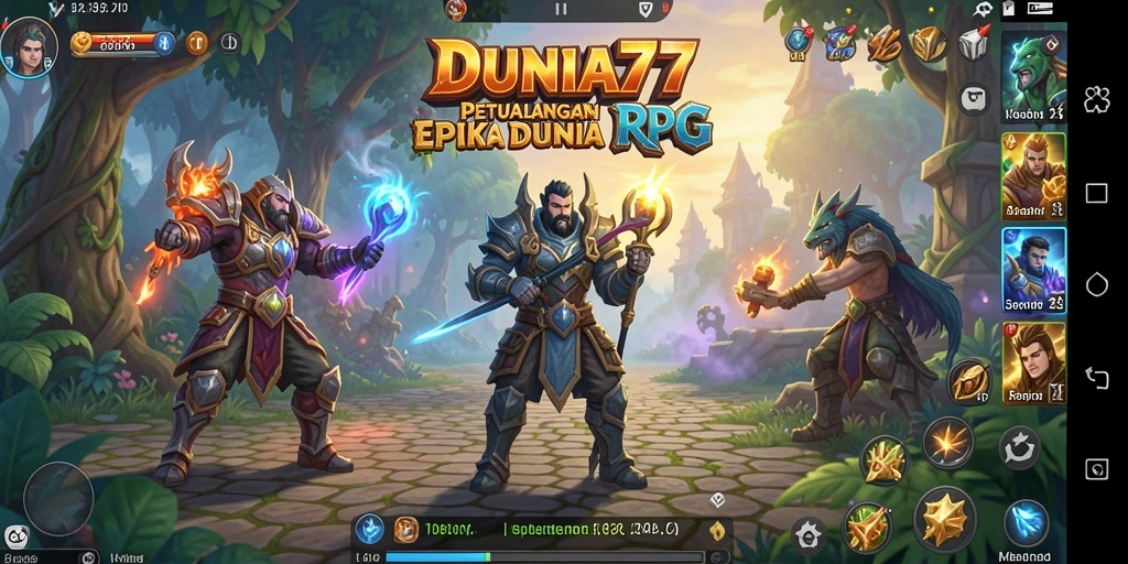 Tampilan gameplay DUNIA77 yang menakjubkan dan penuh aksi.