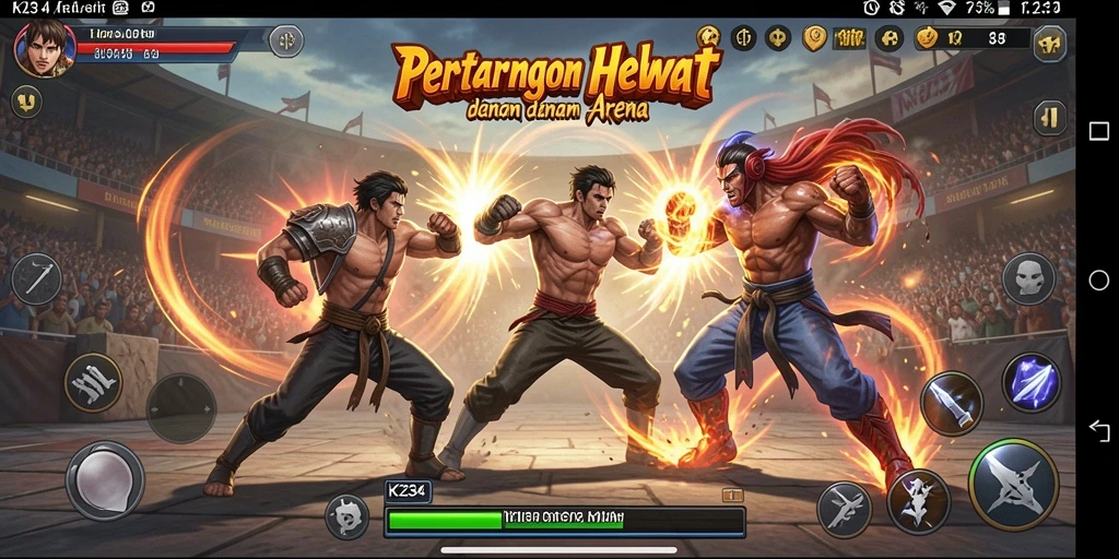 Gameplay seru di arena pertarungan K234.