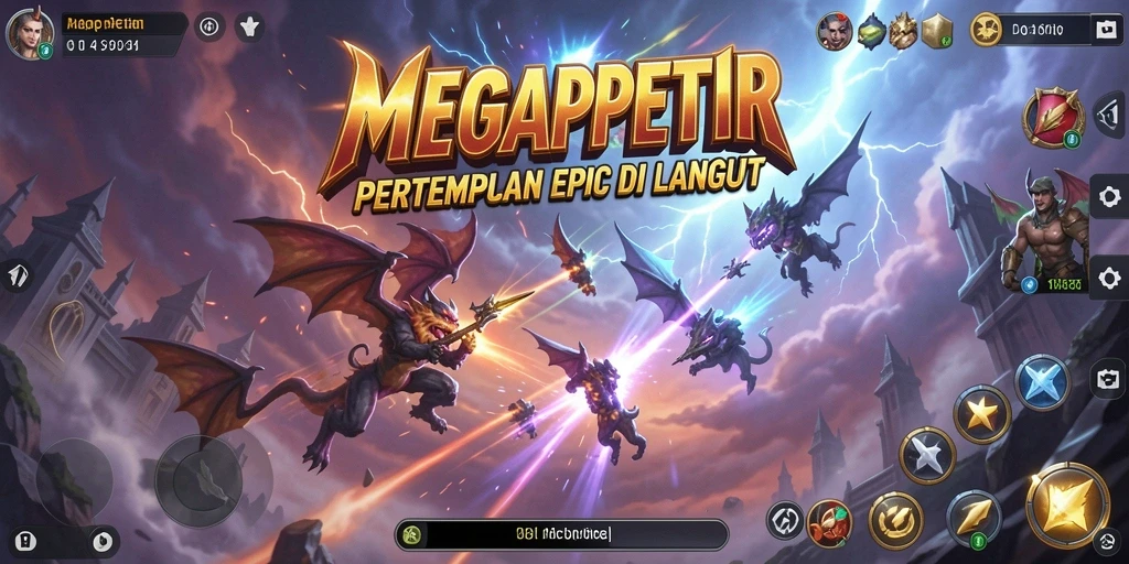 Tampilan gameplay seru dan mendebarkan di MEGAPETIR.
