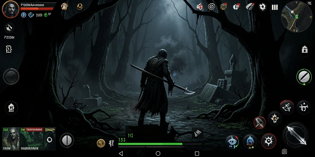 Tangkapan layar menampilkan gameplay mencekam P200M dengan suasana horror yang mencekam.