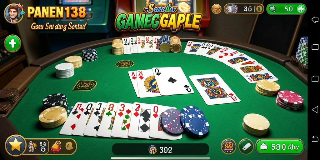 Tampilan gameplay seru dari PANEN138 dengan fitur Gaple.