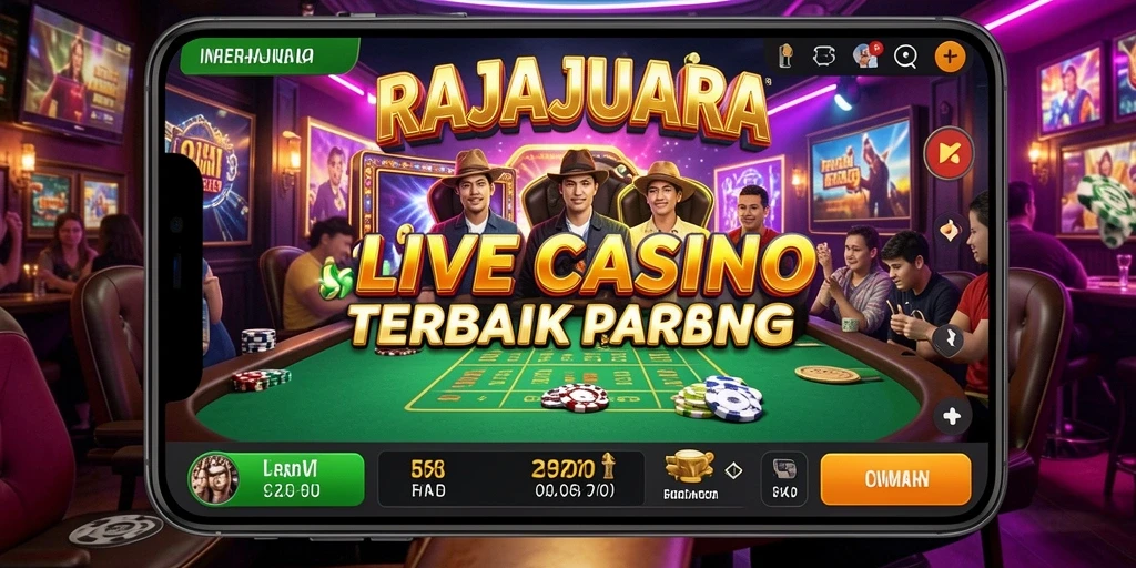 Gameplay seru RAJAJUARA di Live Casino dengan dealer profesional.
