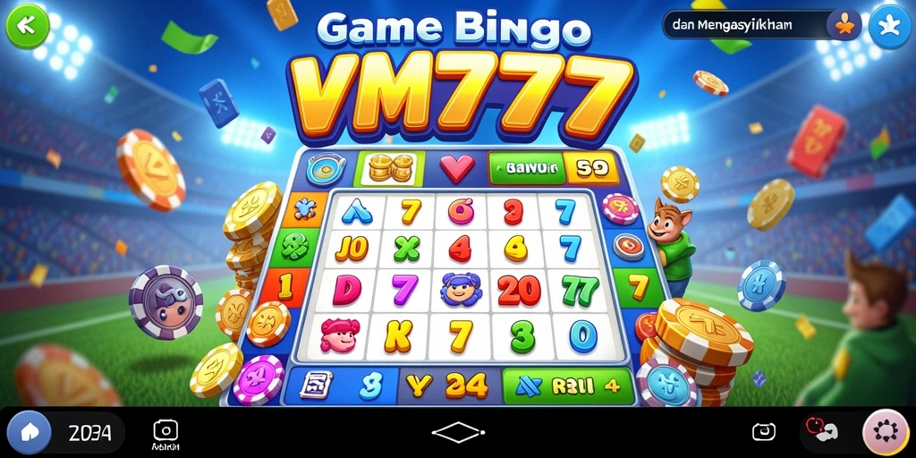 Screenshot utama gameplay Bingo VM777 yang menampilkan suasana permainan seru.