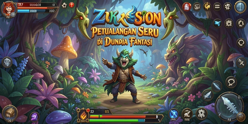 Tampilan gameplay ZK7 yang penuh petualangan dan keajaiban.